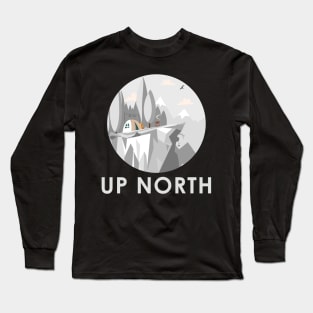 Up North Earth Above The Equator For Northerners Pine Tree Long Sleeve T-Shirt
